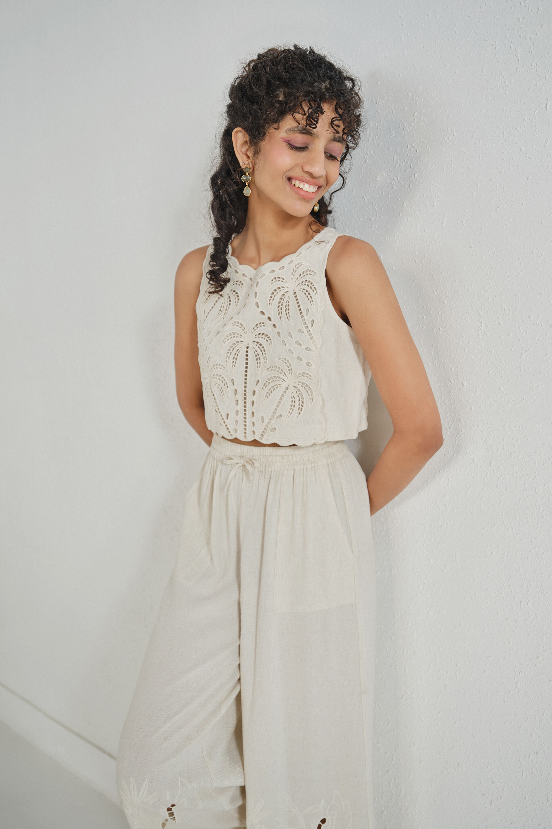 Naila Natural Co-ord Set, Natural, image 2